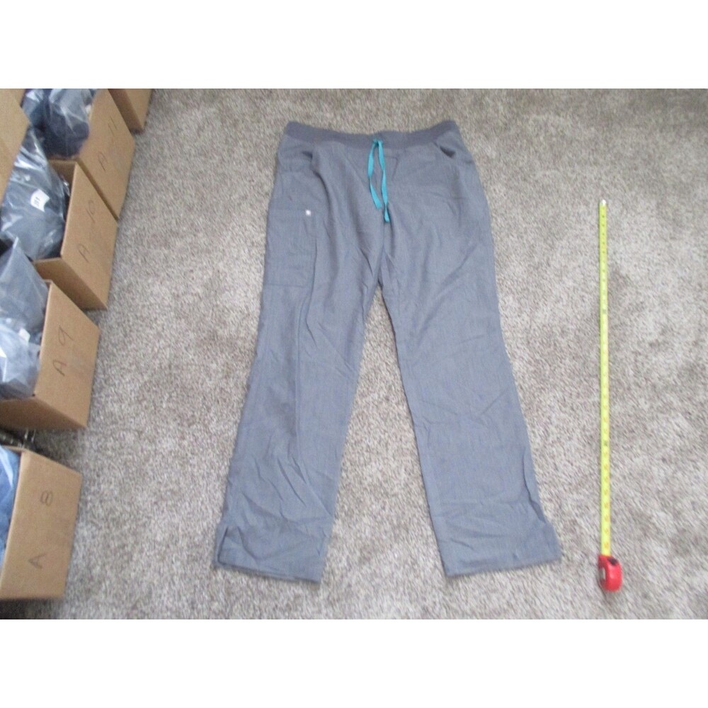 FIGS Technical Collection Scrub Pants L/T Graphite Solid Polyester Blend